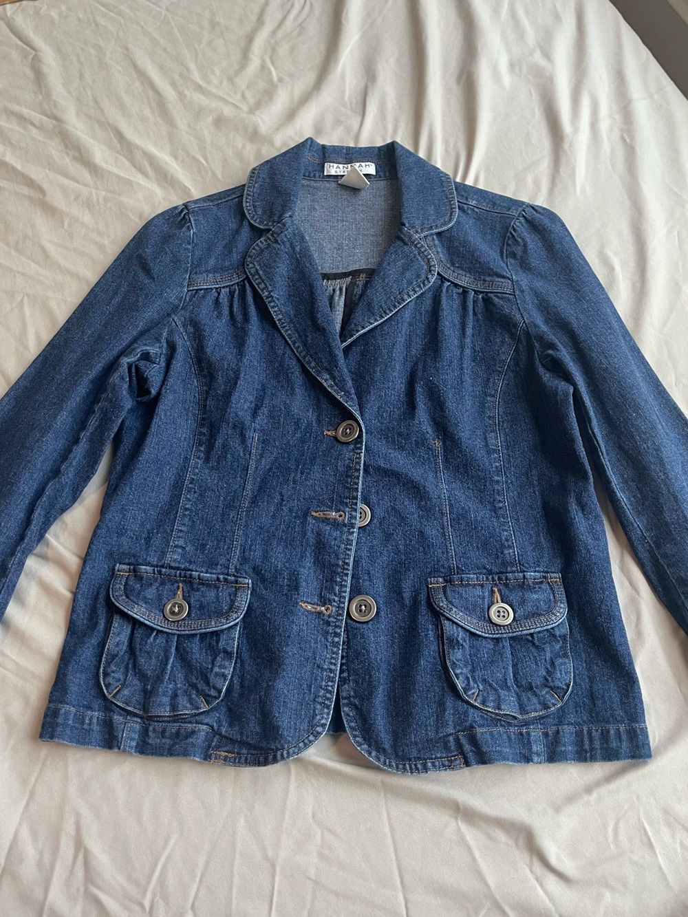 Hannah Indigo Denim Blazer Jacket